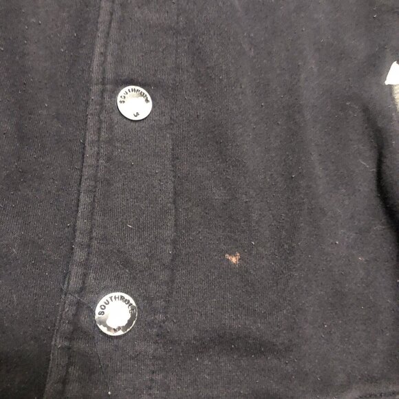 Vtg Southpole Jacket Mens‎ SZ XL Black Gray Patch Logo Varsity Streetwear Y2K - Picture 3 of 6